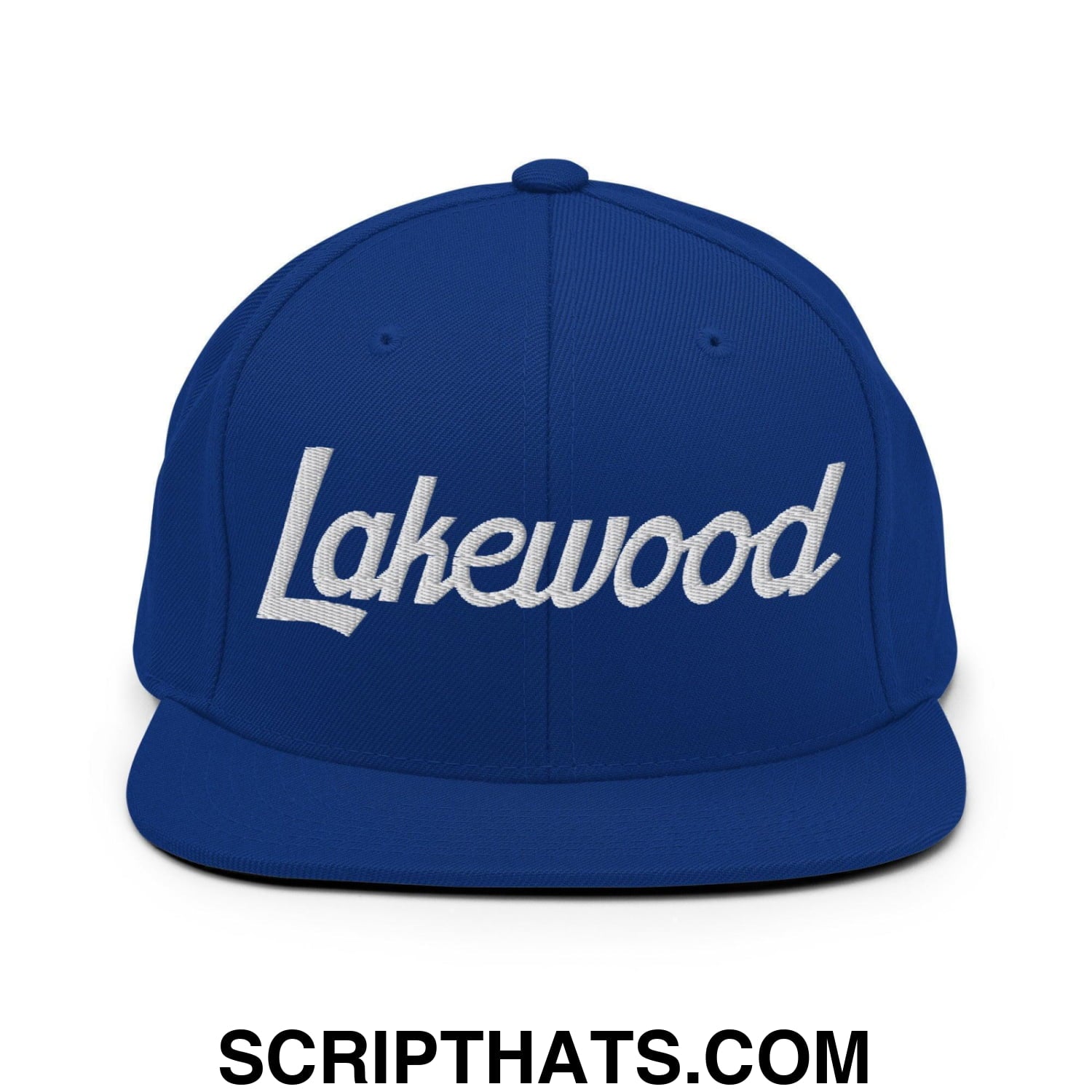 Lakewood Script Snapback Hat Royal Blue
