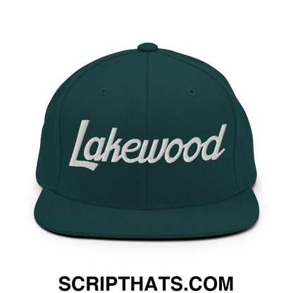 Lakewood Script Snapback Hat Spruce