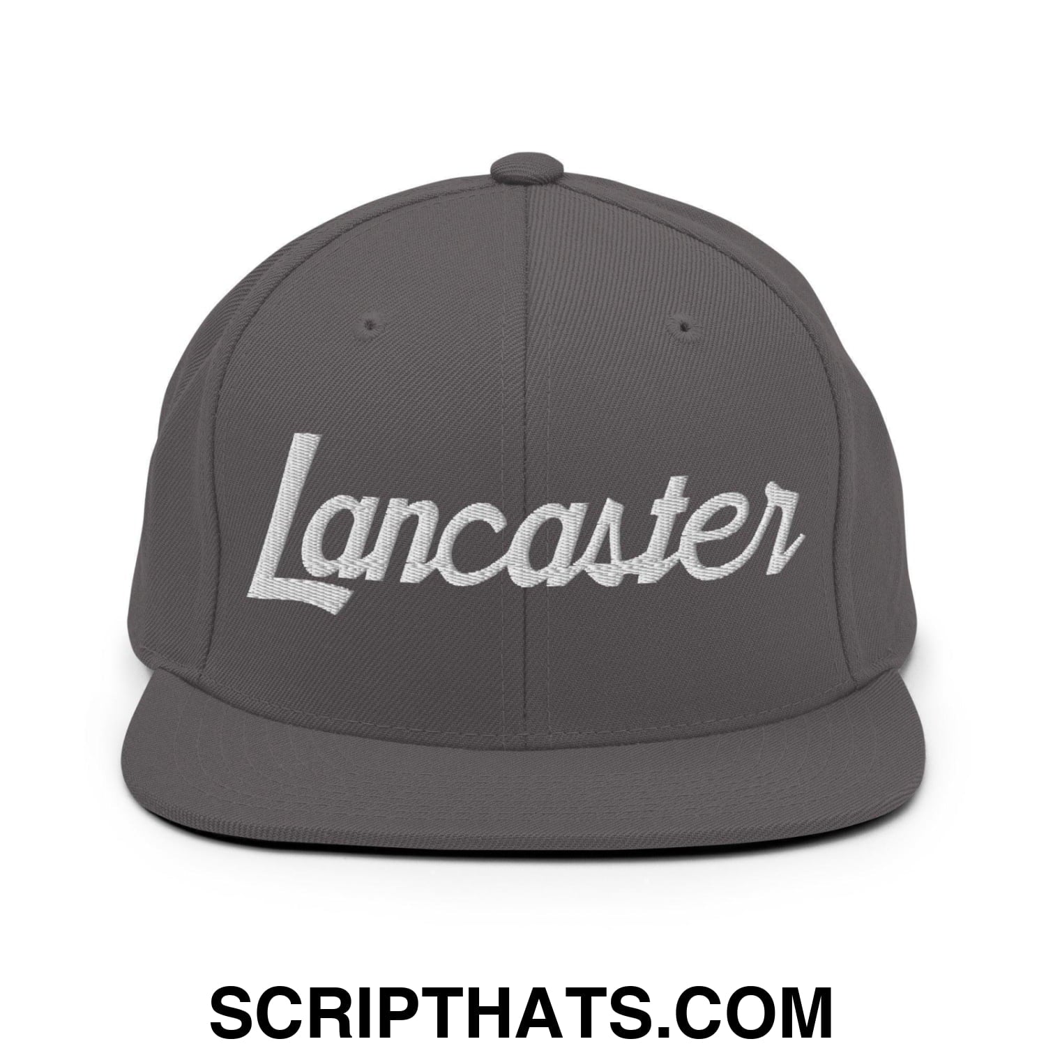 Lancaster Script Snapback Hat Dark Grey