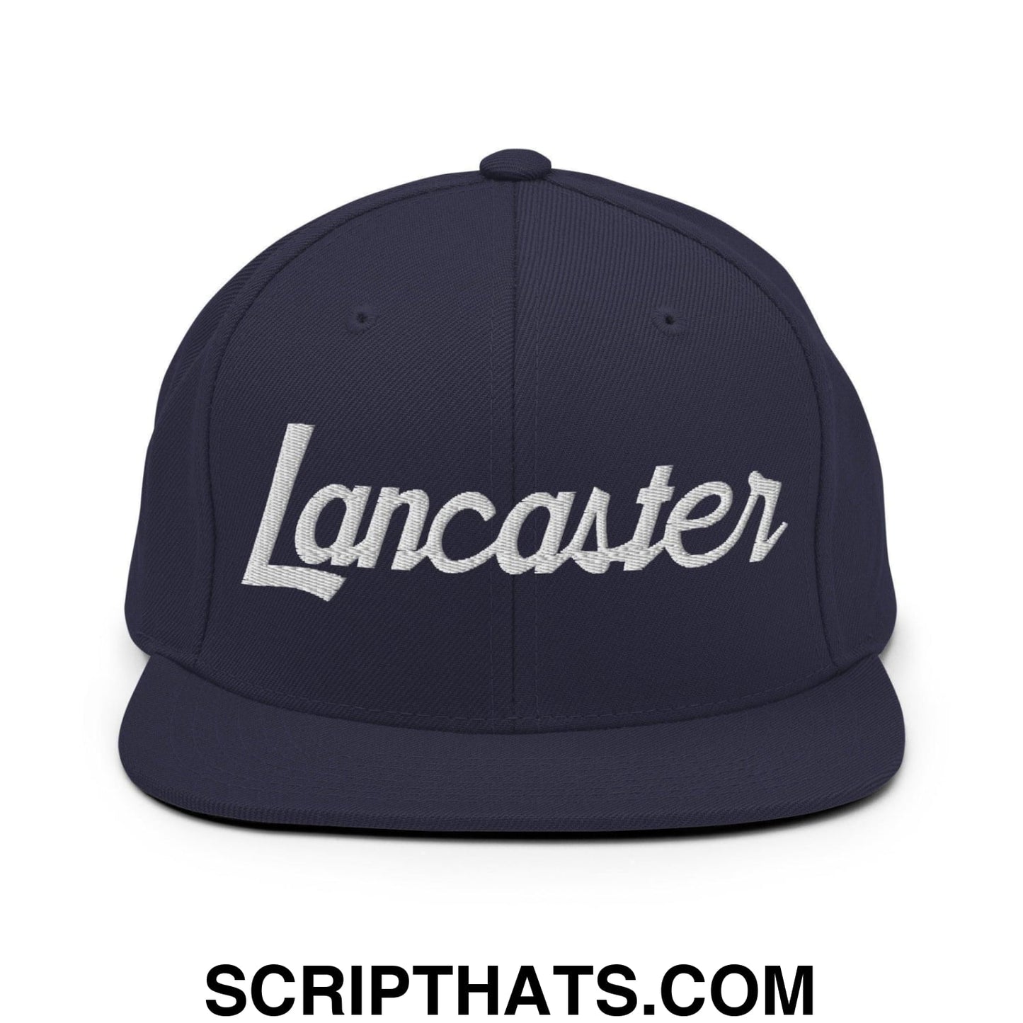 Lancaster Script Snapback Hat Navy