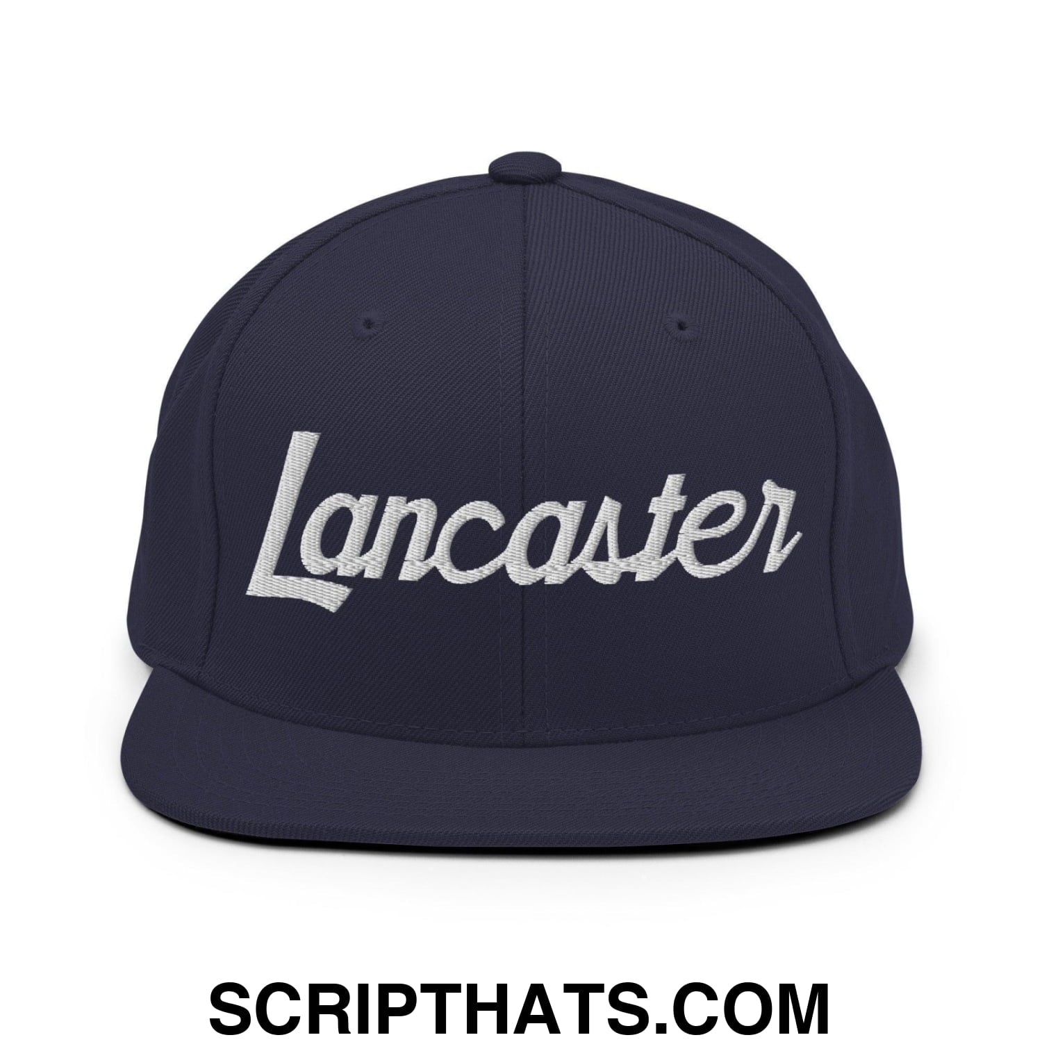 Lancaster Script Snapback Hat Navy