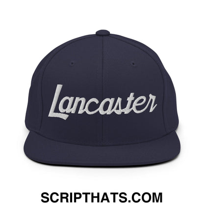 Lancaster Script Snapback Hat Navy
