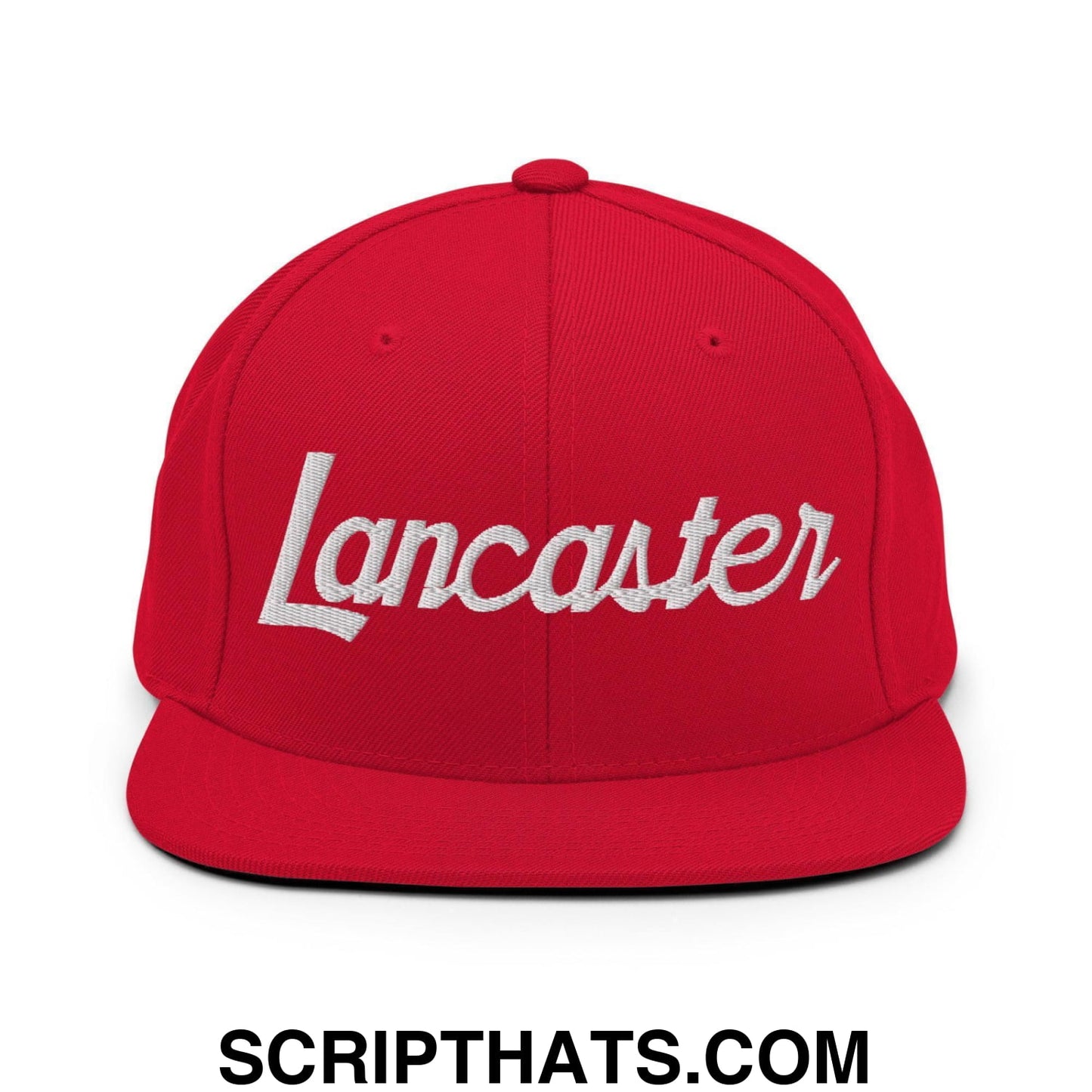 Lancaster Script Snapback Hat Red