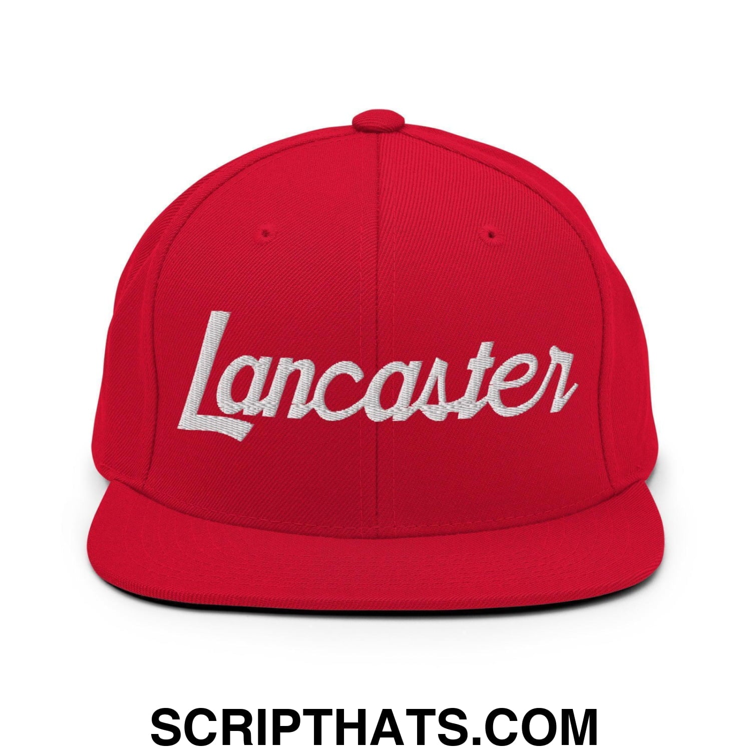 Lancaster Script Snapback Hat Red
