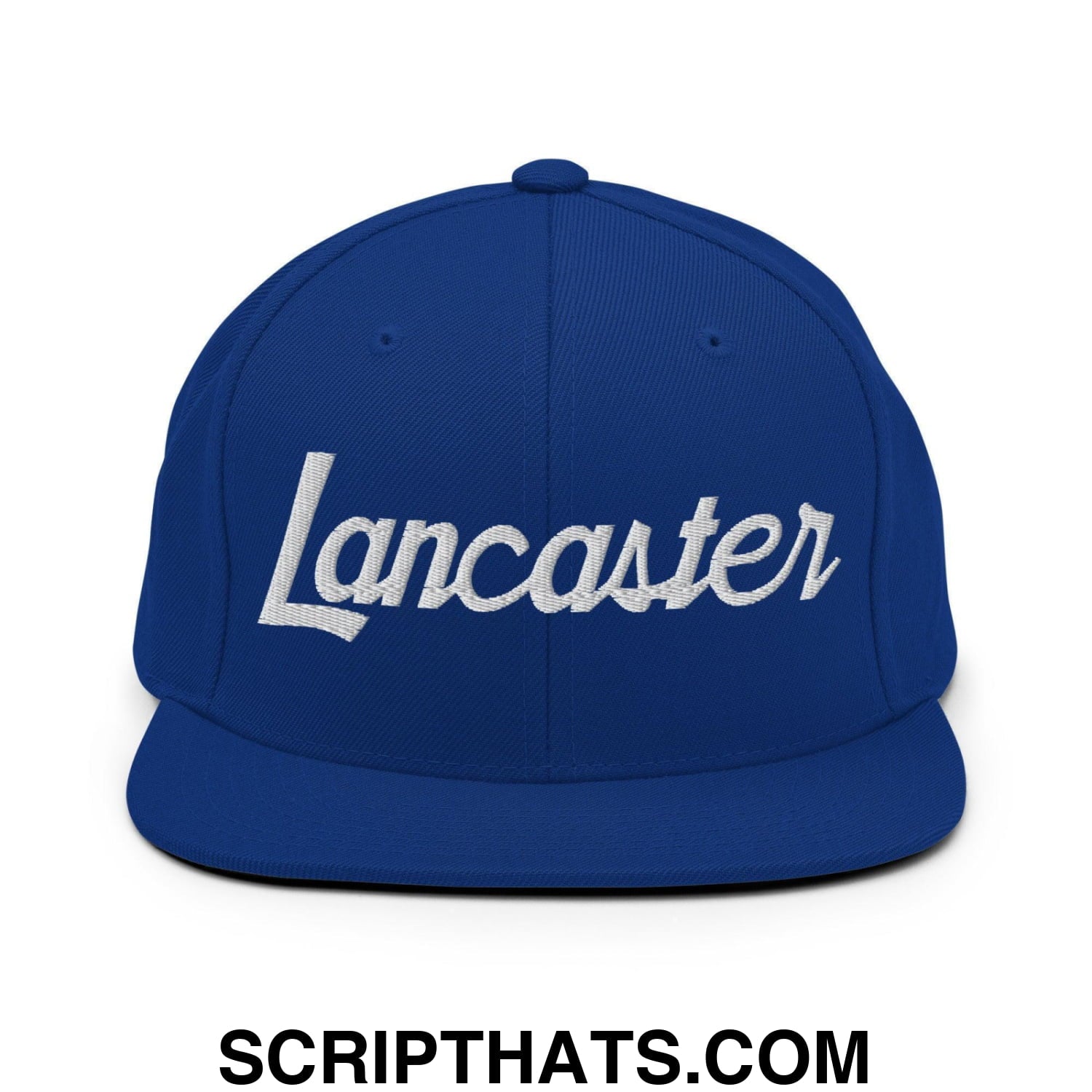 Lancaster Script Snapback Hat Royal Blue