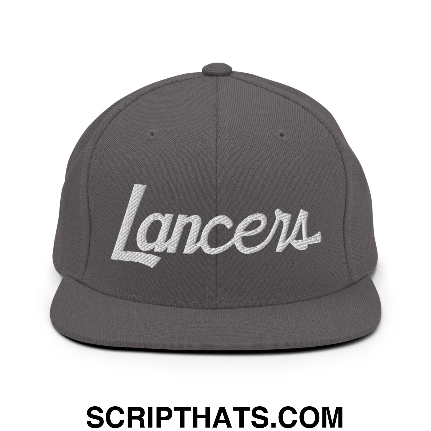 Lancers School Mascot Script Snapback Hat Dark Grey