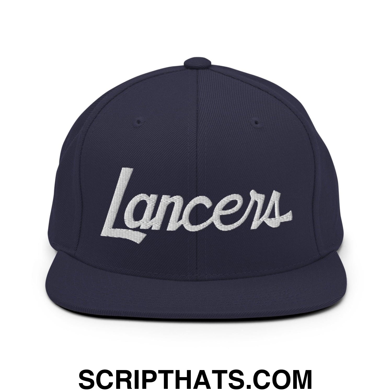 Lancers School Mascot Script Snapback Hat Navy