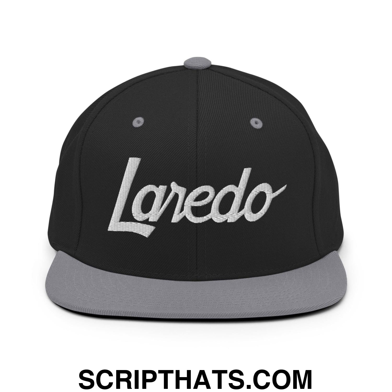 Laredo Script Snapback Hat Black Silver