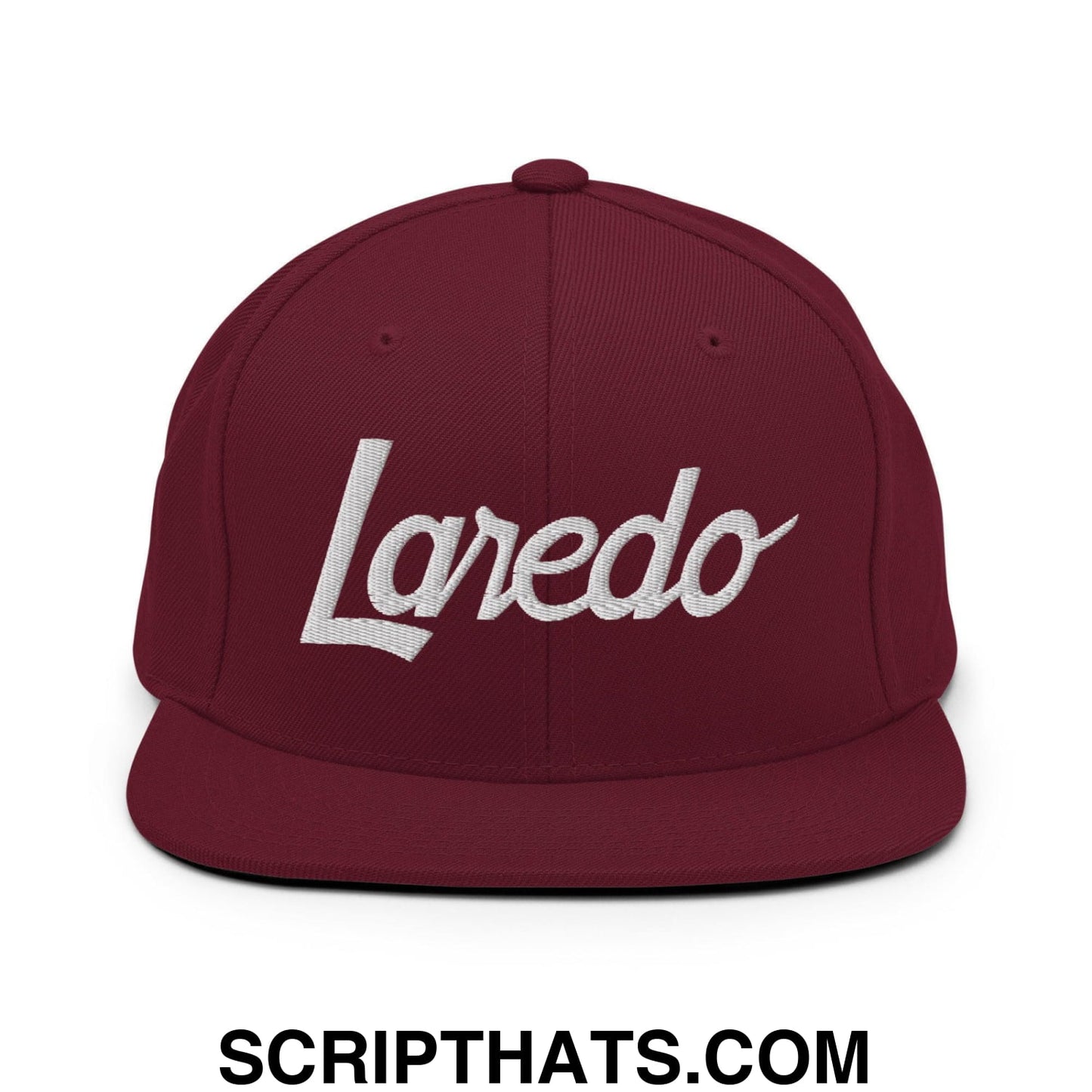 Laredo Script Snapback Hat Maroon