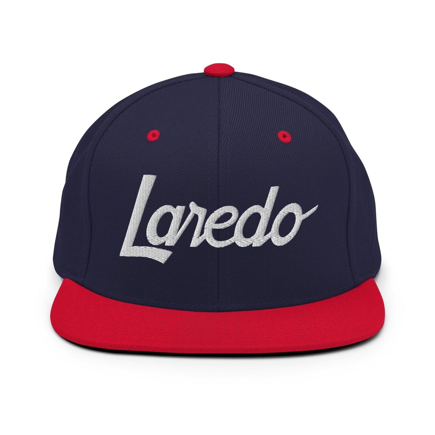 Laredo Script Snapback Hat Navy/ Red
