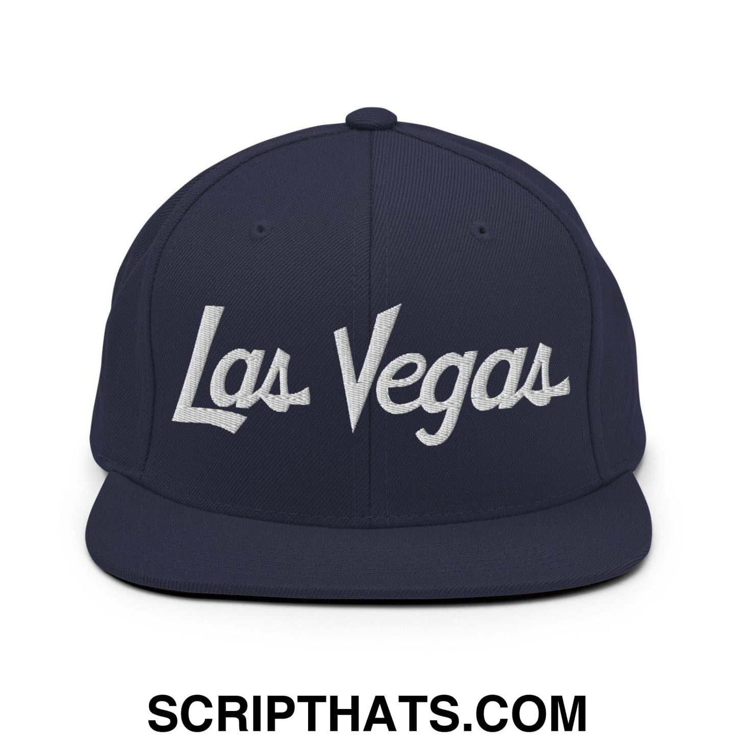 Las Vegas Script Snapback Hat Navy