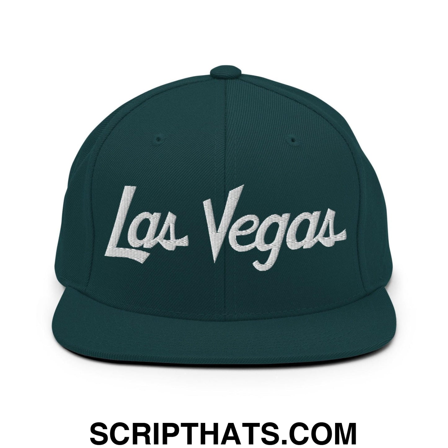 Las Vegas Script Snapback Hat Spruce