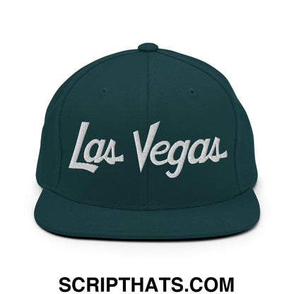 Las Vegas Script Snapback Hat Spruce