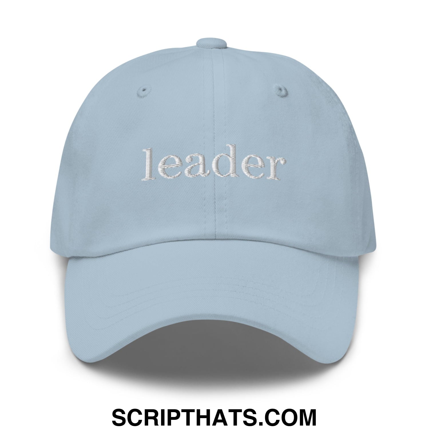Leader Embroidered Unstructured Dad Hat Light Blue