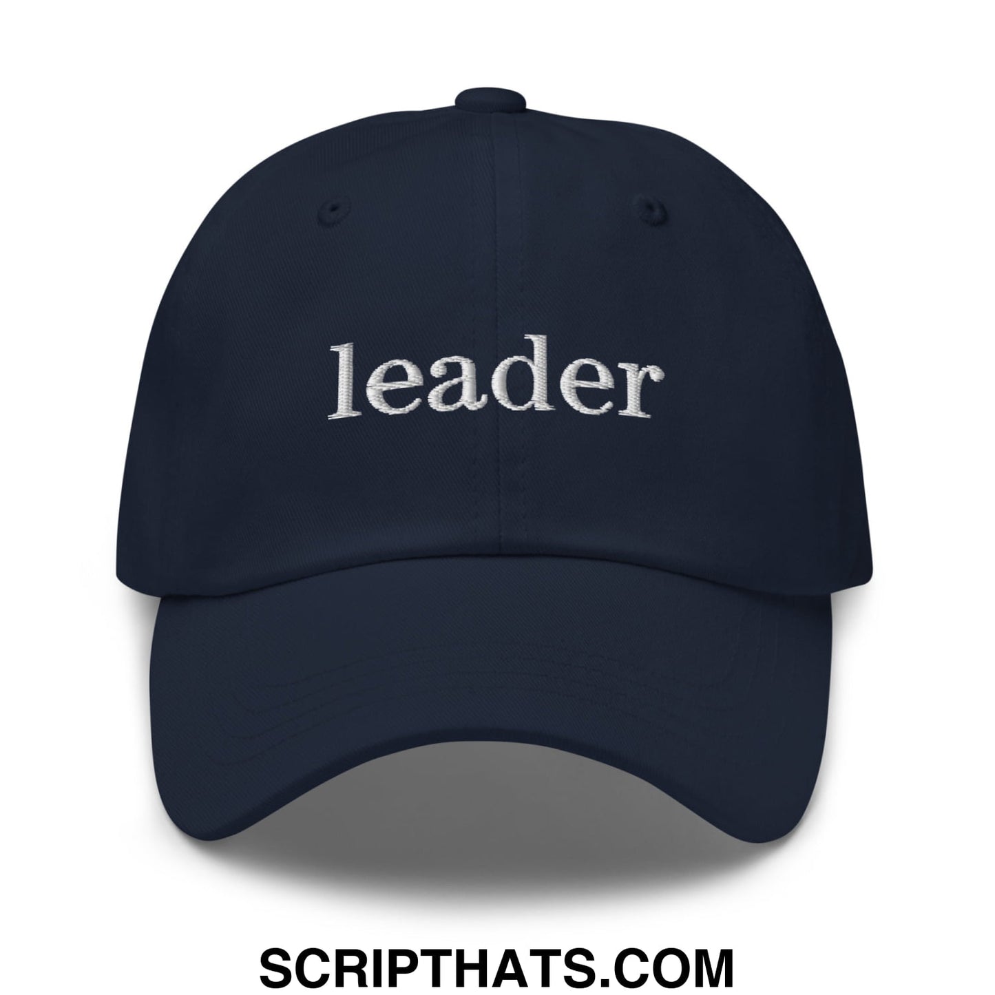 Leader Embroidered Unstructured Dad Hat Navy