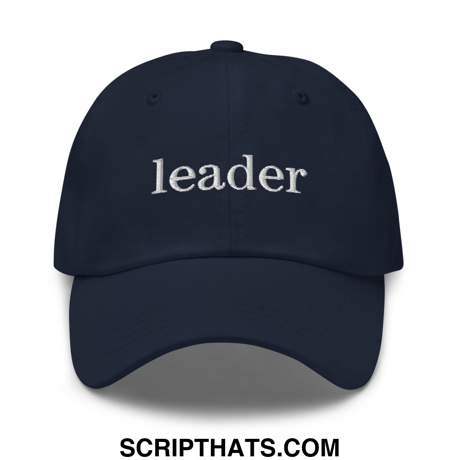 Leader Embroidered Unstructured Dad Hat Navy