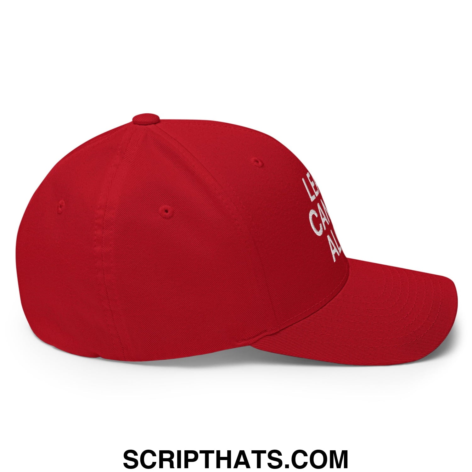 Leave Canada Alone Canada Flag Embroidered Stretch Fit Baseball Hat Red