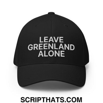 Leave Greenland Alone Embroidered Stretch Fit Baseball Hat Black