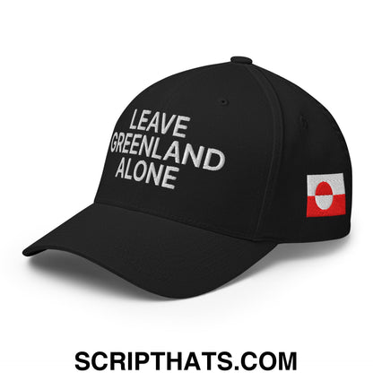 Leave Greenland Alone Embroidered Stretch Fit Baseball Hat Black