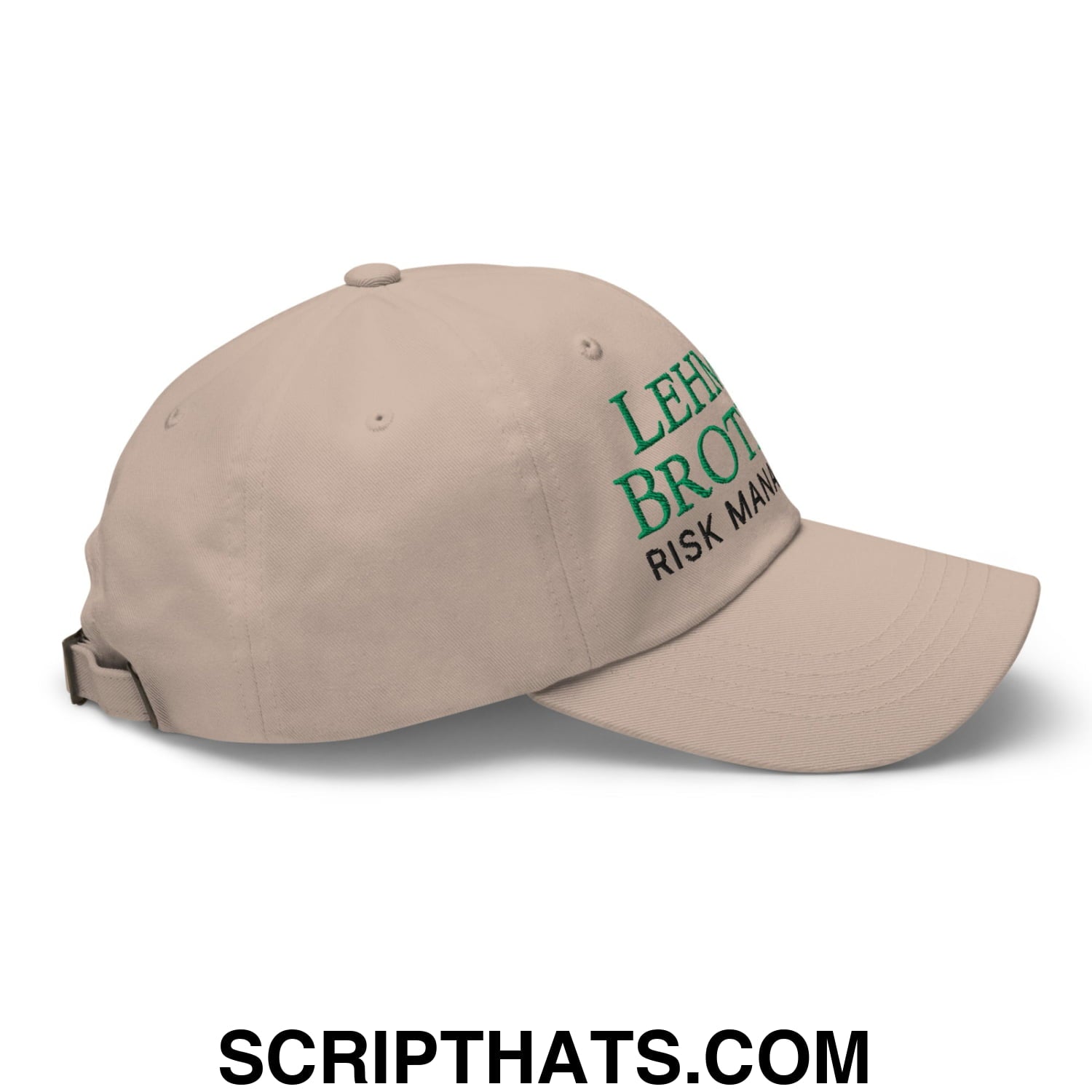 Lehman Brothers Risk Management Embroidered Unstructured Dad Hat Stone