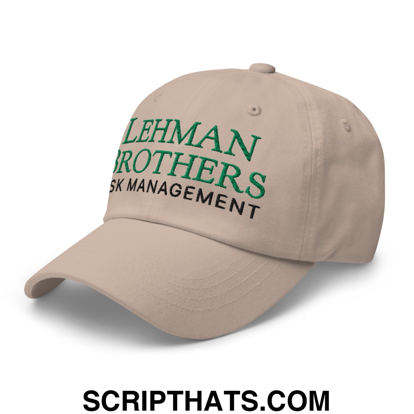 Lehman Brothers Risk Management Embroidered Unstructured Dad Hat Stone