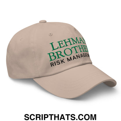 Lehman Brothers Risk Management Embroidered Unstructured Dad Hat Stone