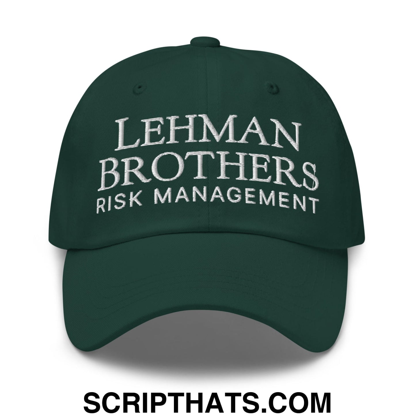 Lehman Brothers Risk Management Embroidered Unstructured Dad Hat Spruce