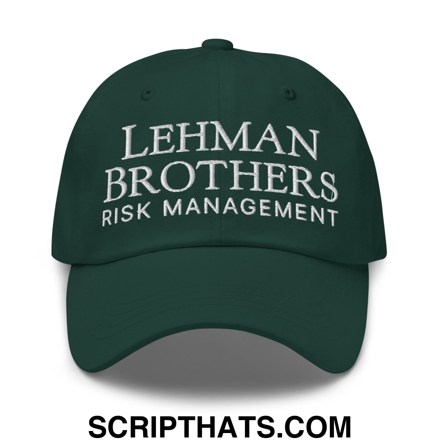 Lehman Brothers Risk Management Embroidered Unstructured Dad Hat Spruce
