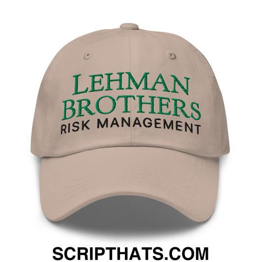 Lehman Brothers Risk Management Embroidered Unstructured Dad Hat Stone