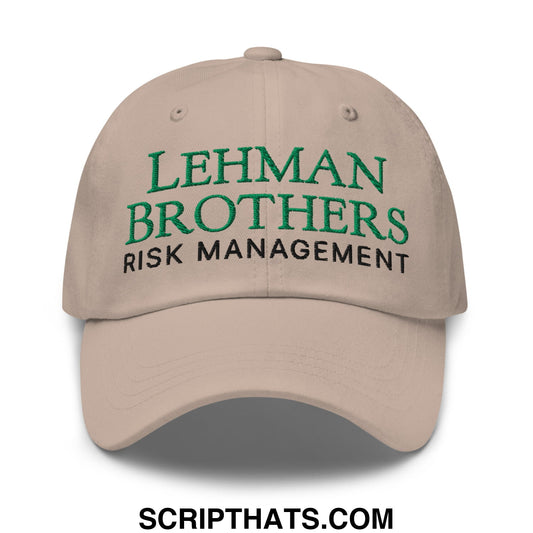 Lehman Brothers Risk Management Embroidered Unstructured Dad Hat Stone