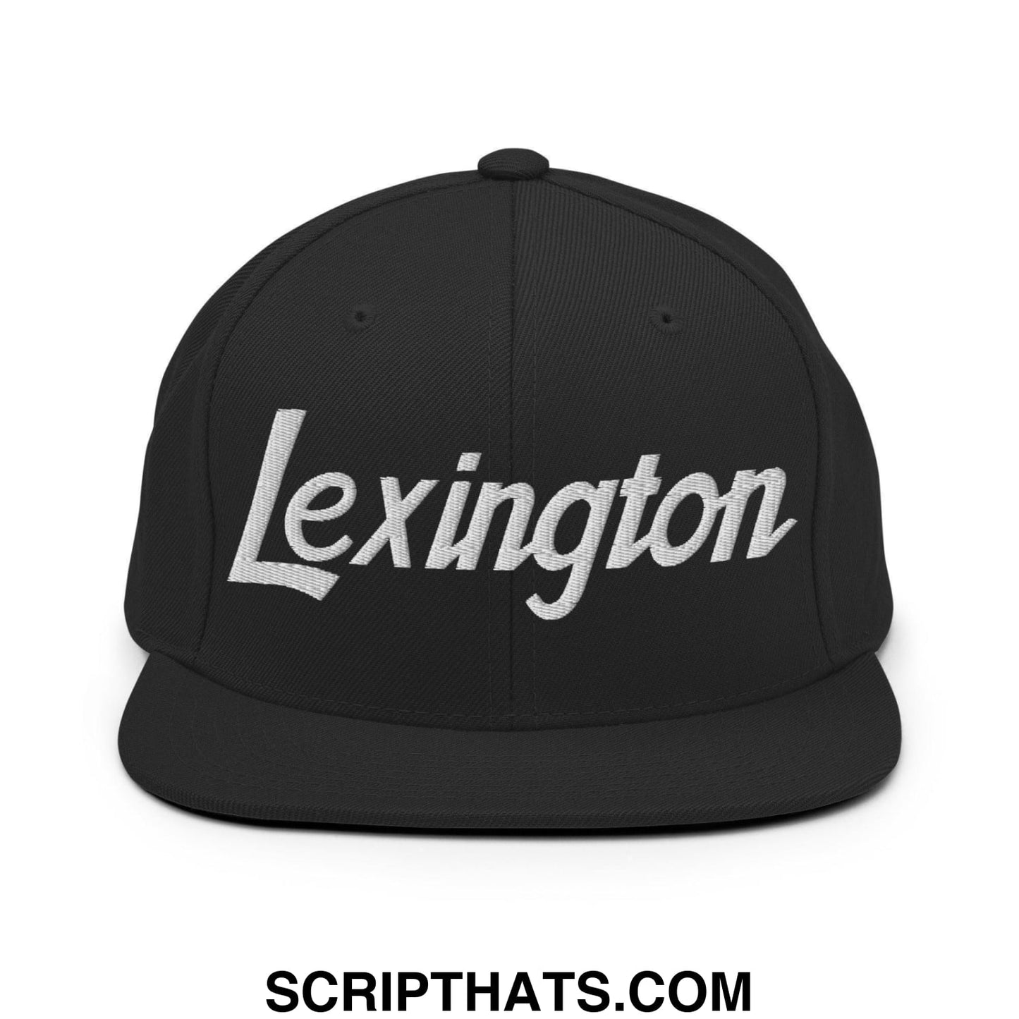 Lexington Script Snapback Hat Black