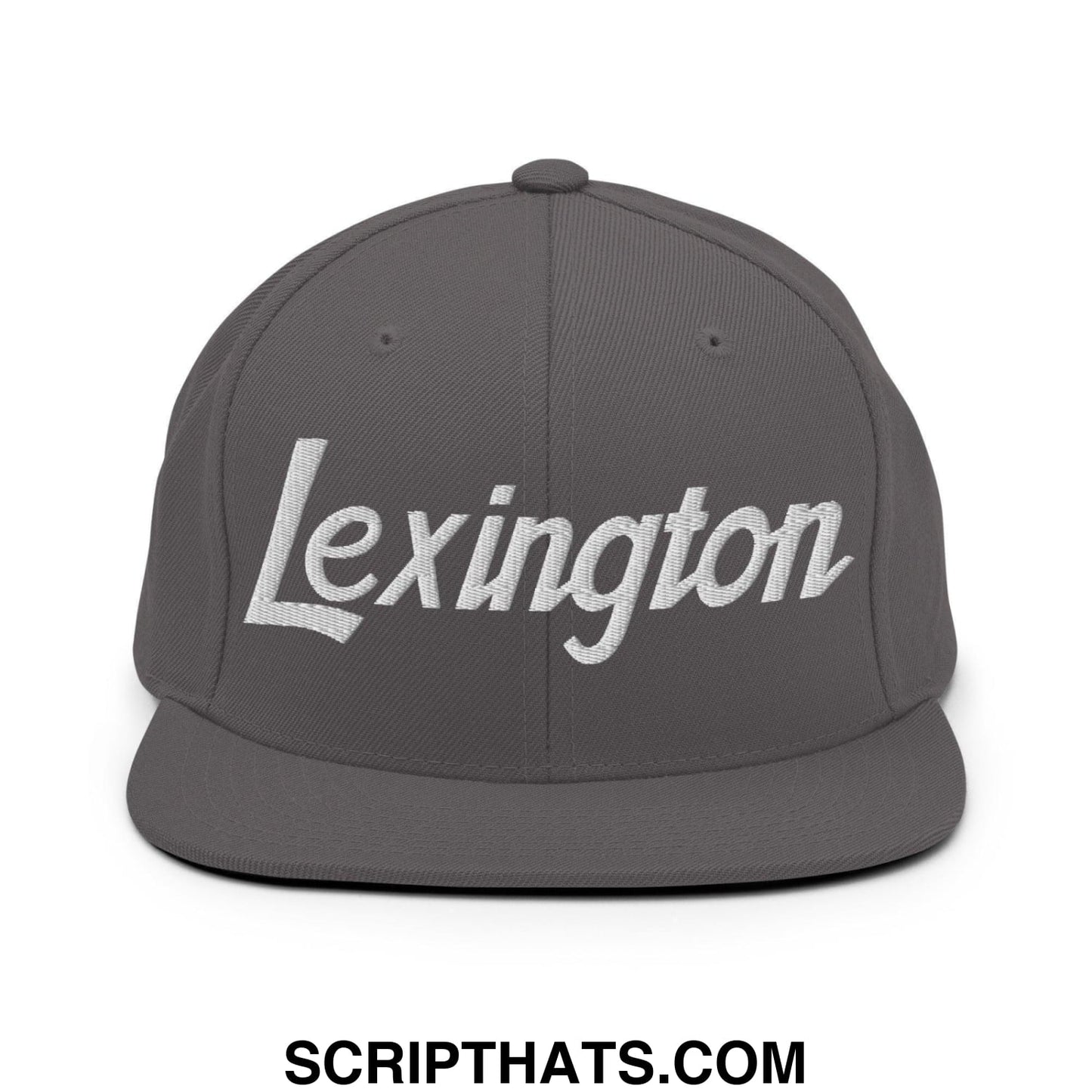 Lexington Script Snapback Hat Dark Grey