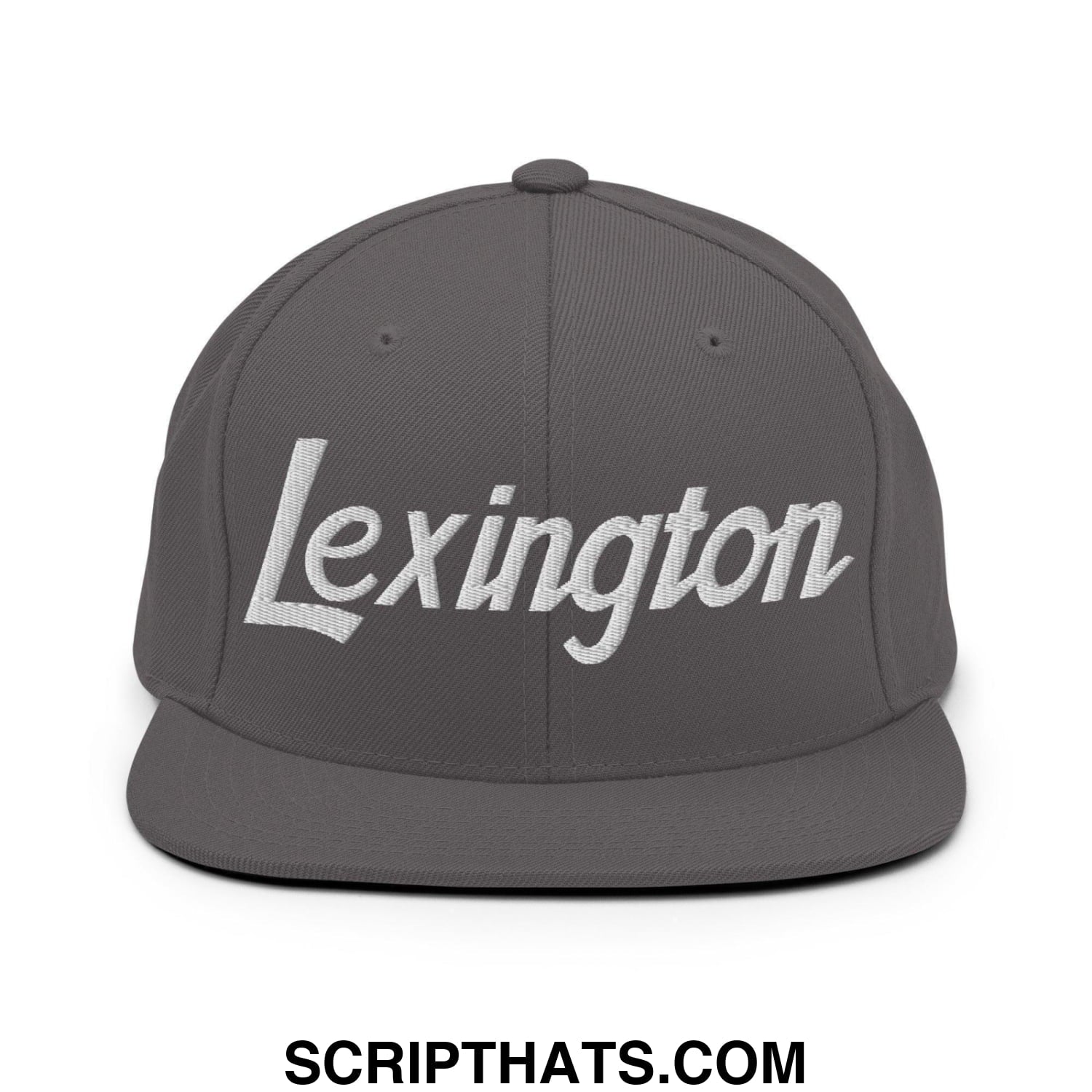 Lexington Script Snapback Hat Dark Grey