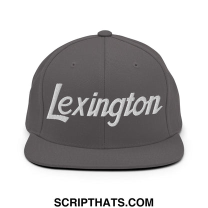 Lexington Script Snapback Hat Dark Grey