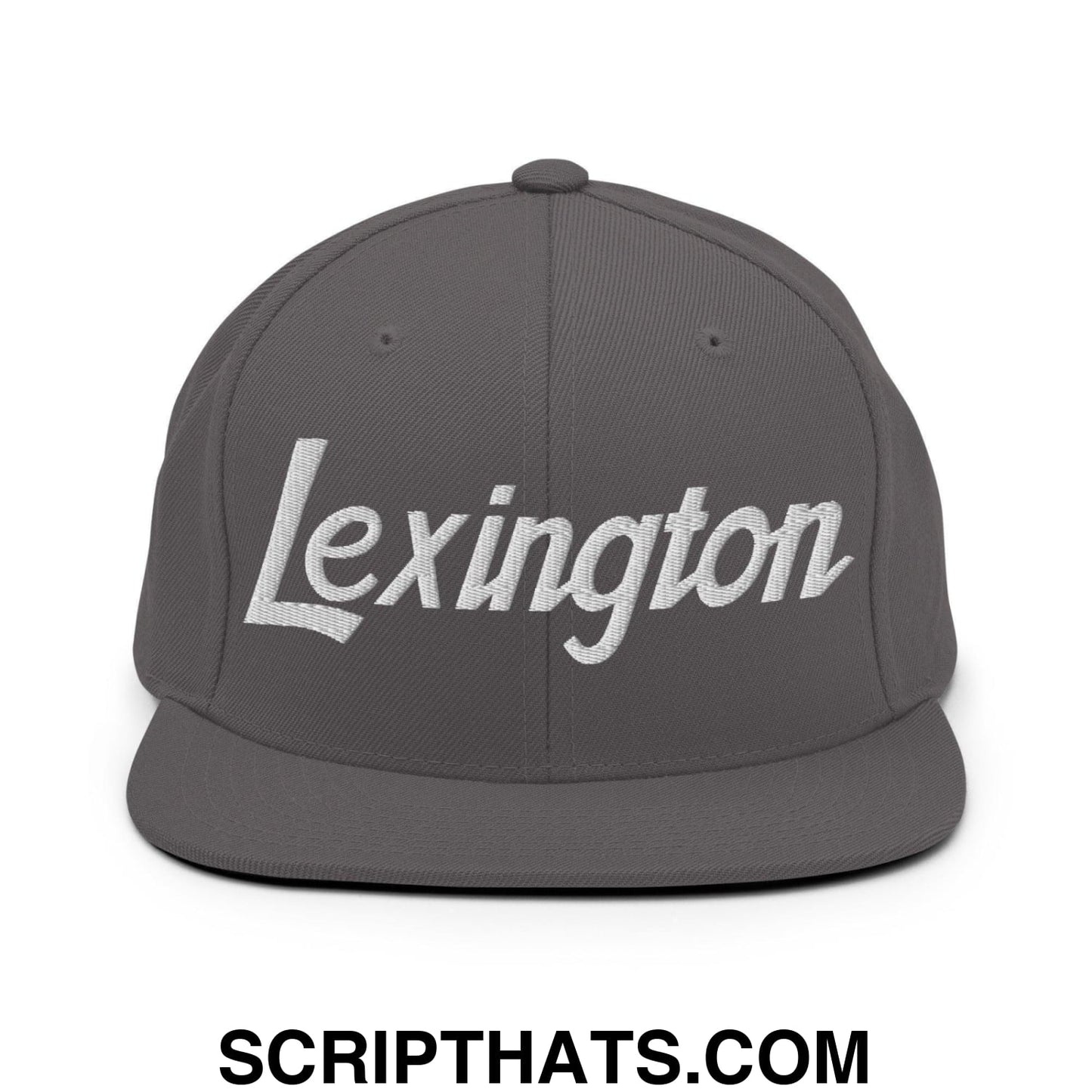Lexington Script Snapback Hat Dark Grey