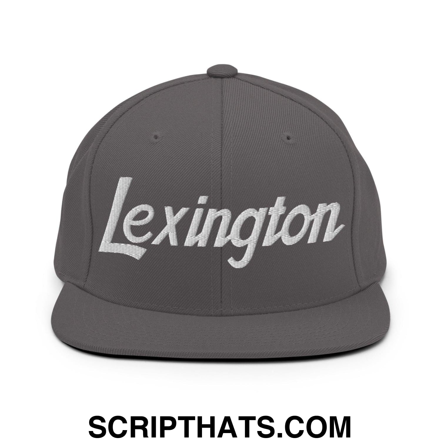 Lexington Script Snapback Hat Dark Grey