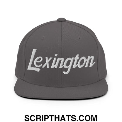 Lexington Script Snapback Hat Dark Grey