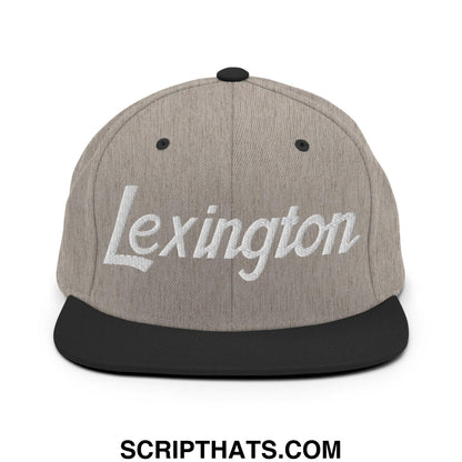 Lexington Script Snapback Hat Heather Black