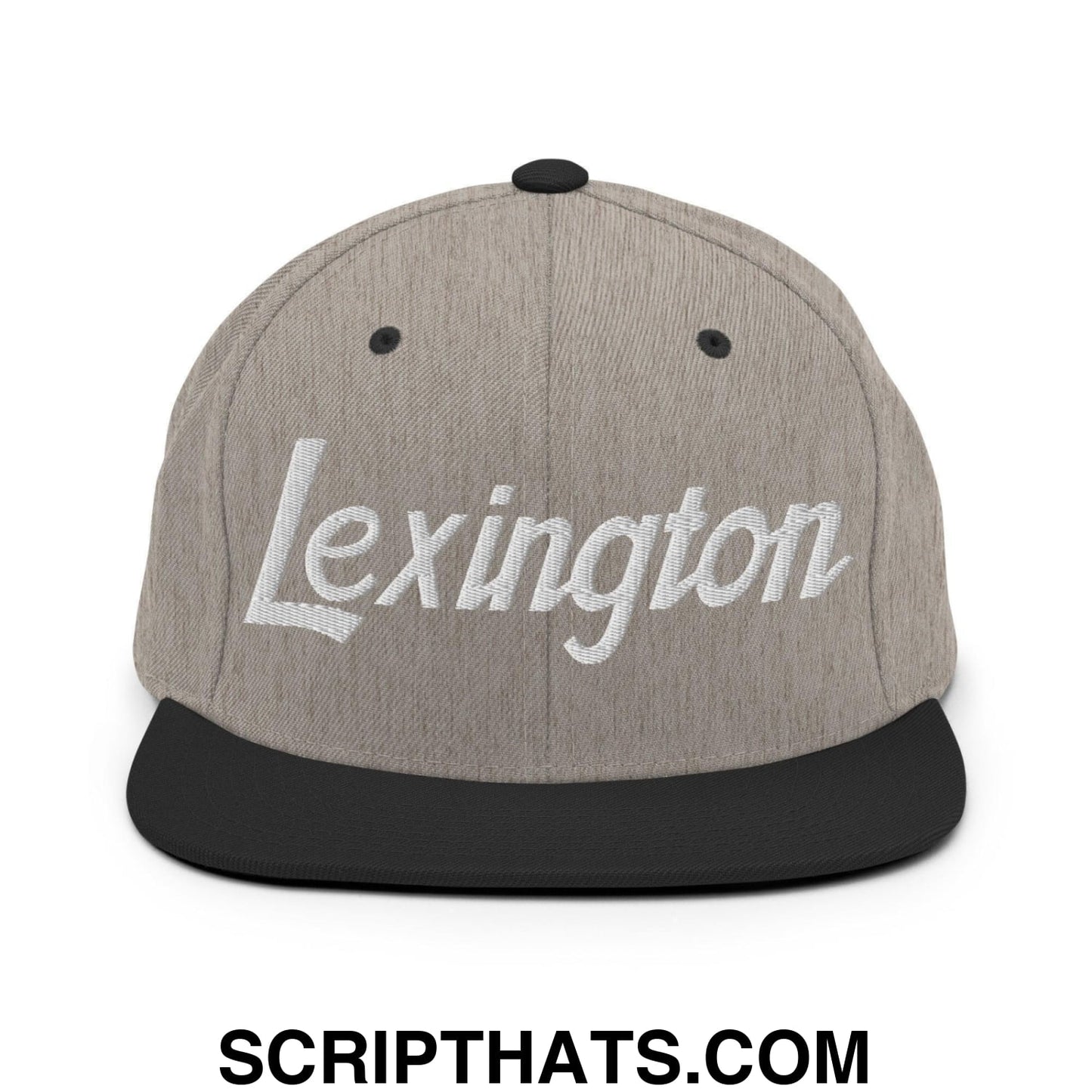 Lexington Script Snapback Hat Heather Black