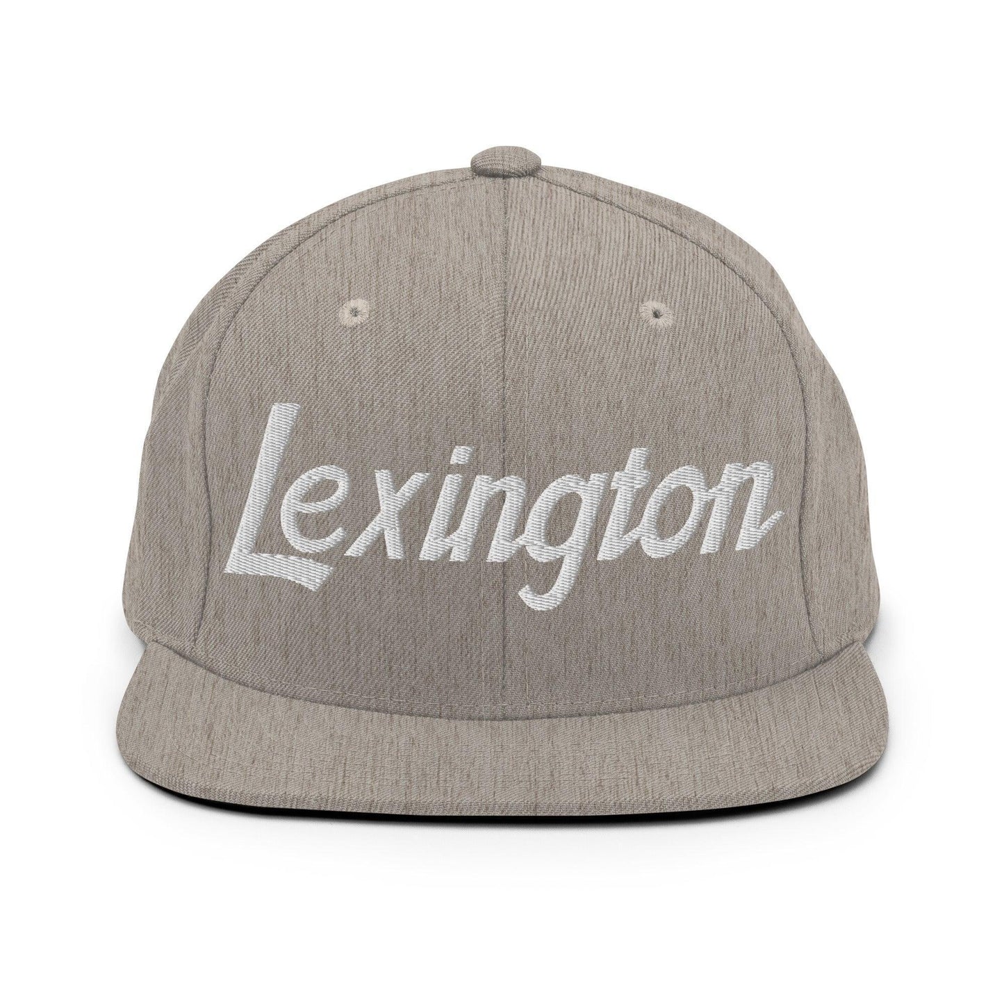 Lexington Script Snapback Hat Heather Grey