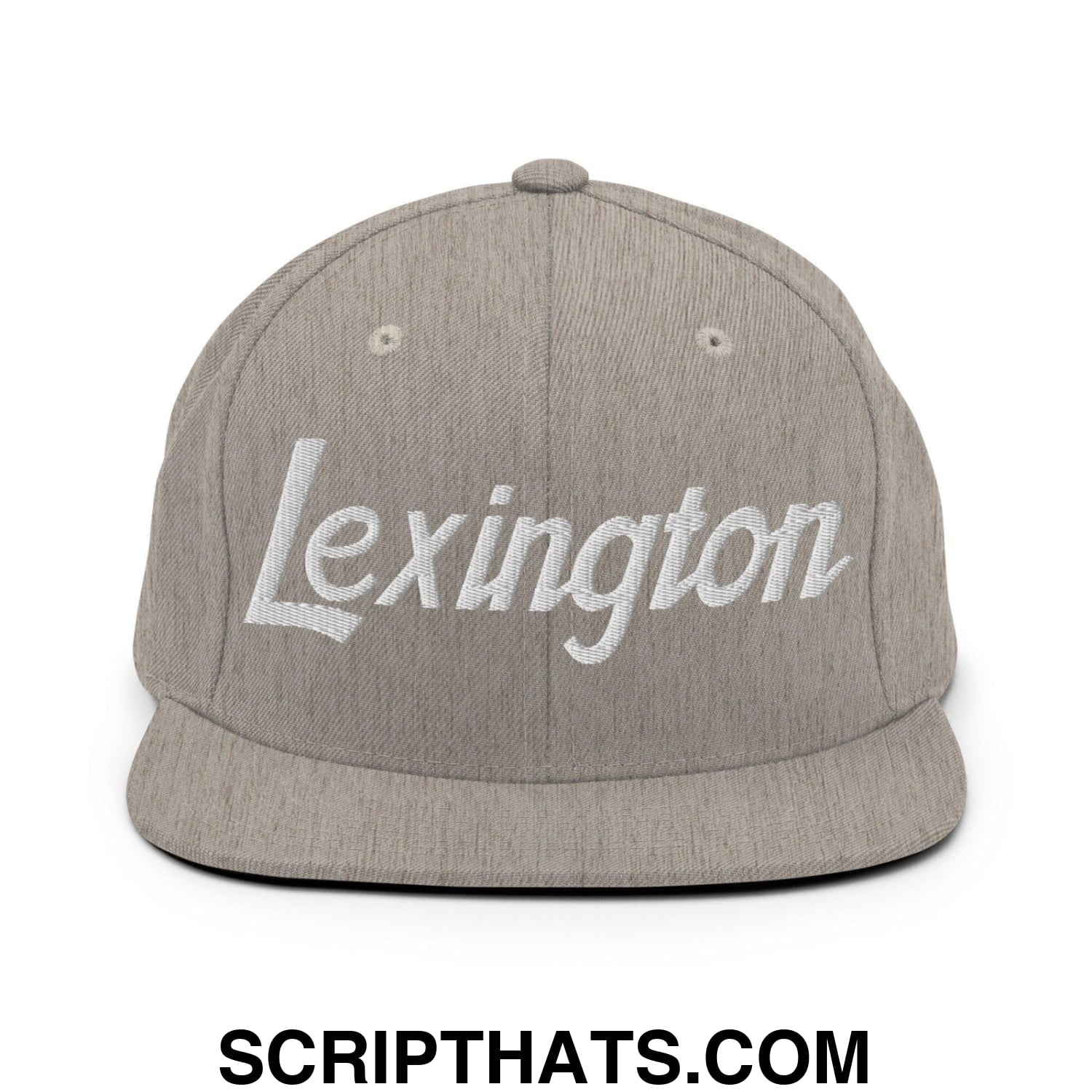 Lexington Script Snapback Hat Heather Grey