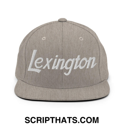 Lexington Script Snapback Hat Heather Grey