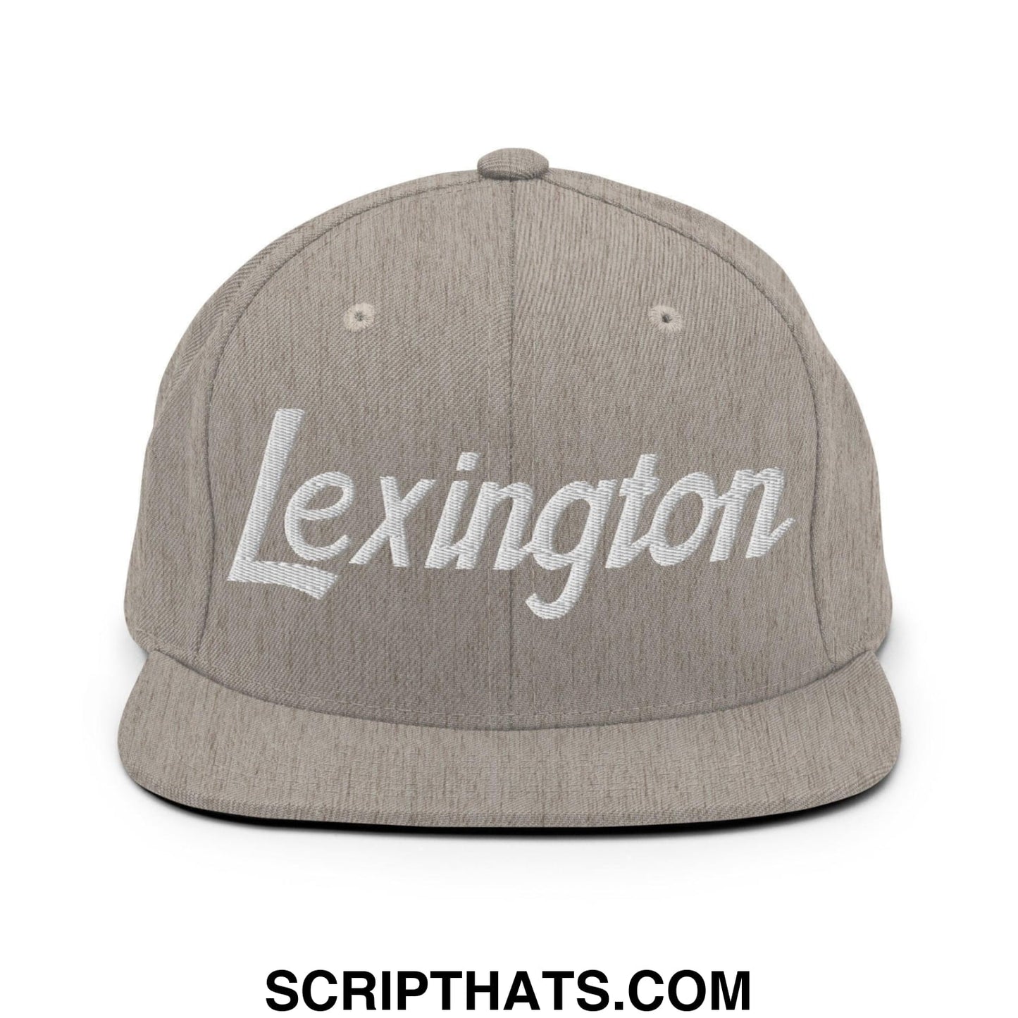 Lexington Script Snapback Hat Heather Grey