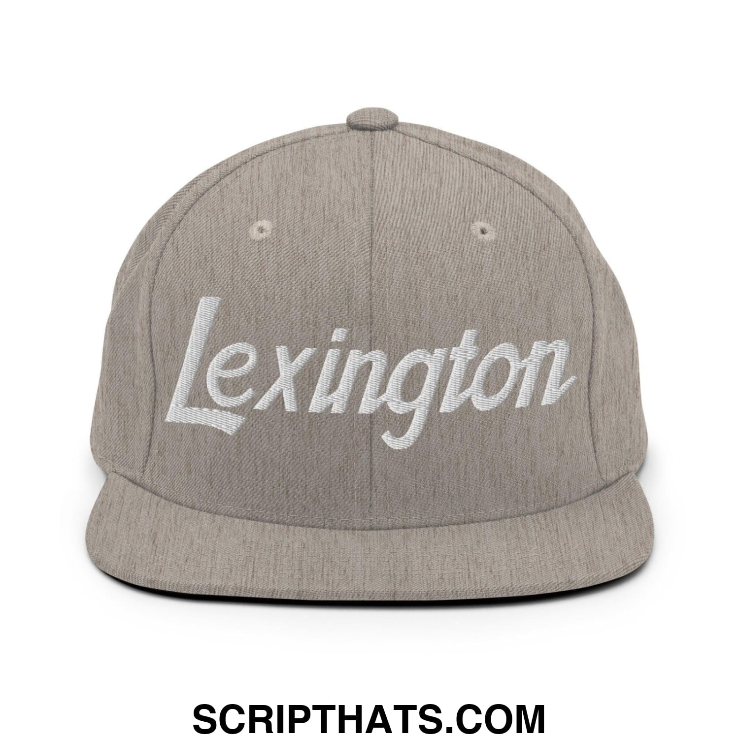 Lexington Script Snapback Hat Heather Grey