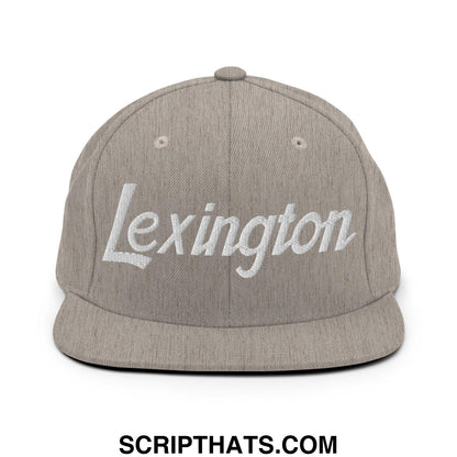 Lexington Script Snapback Hat Heather Grey