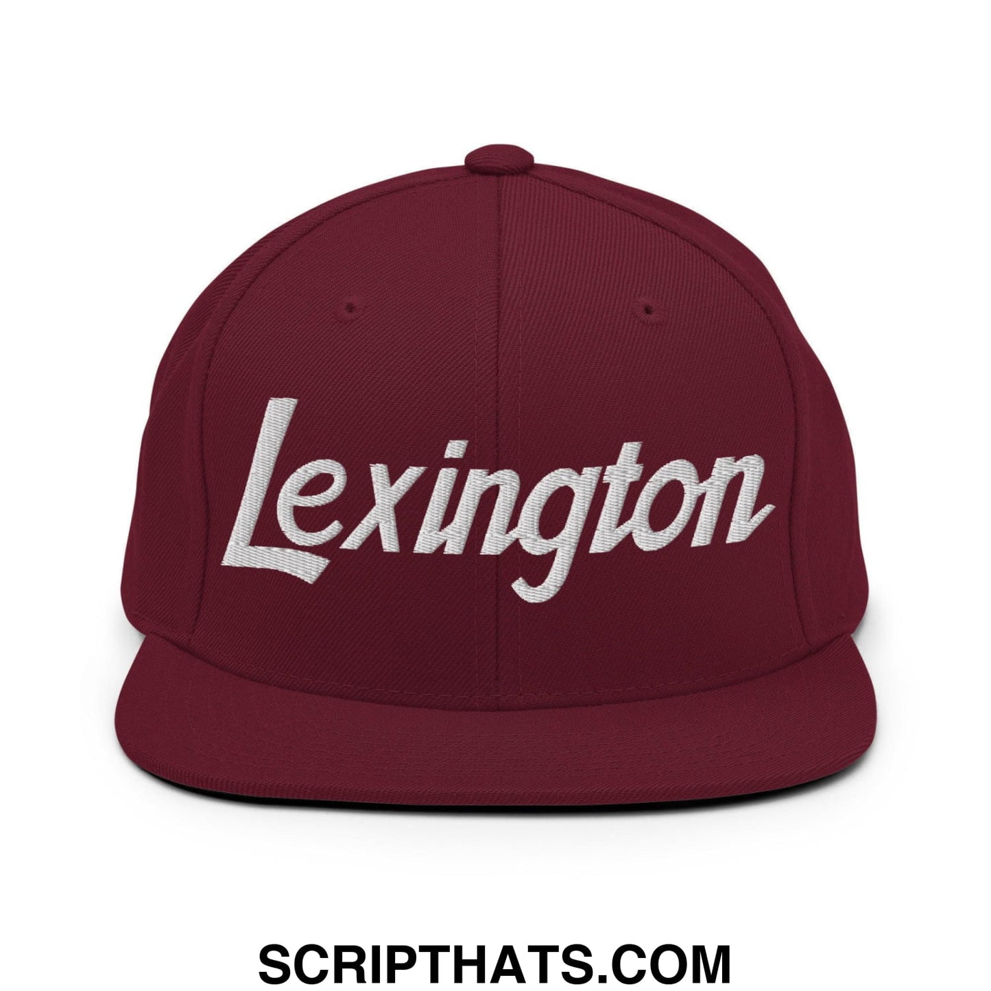 Lexington Script Snapback Hat Maroon