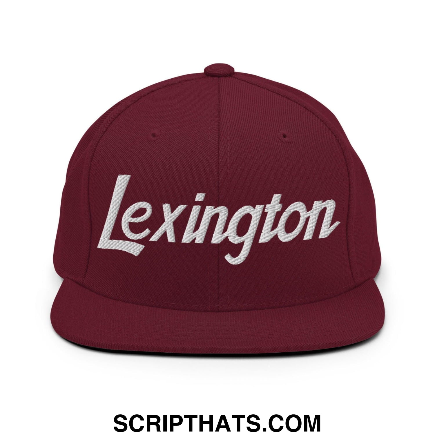 Lexington Script Snapback Hat Maroon