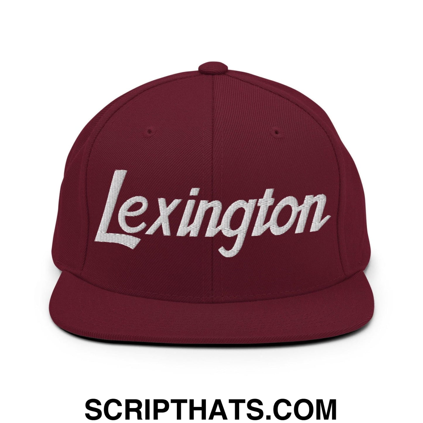 Lexington Script Snapback Hat Maroon
