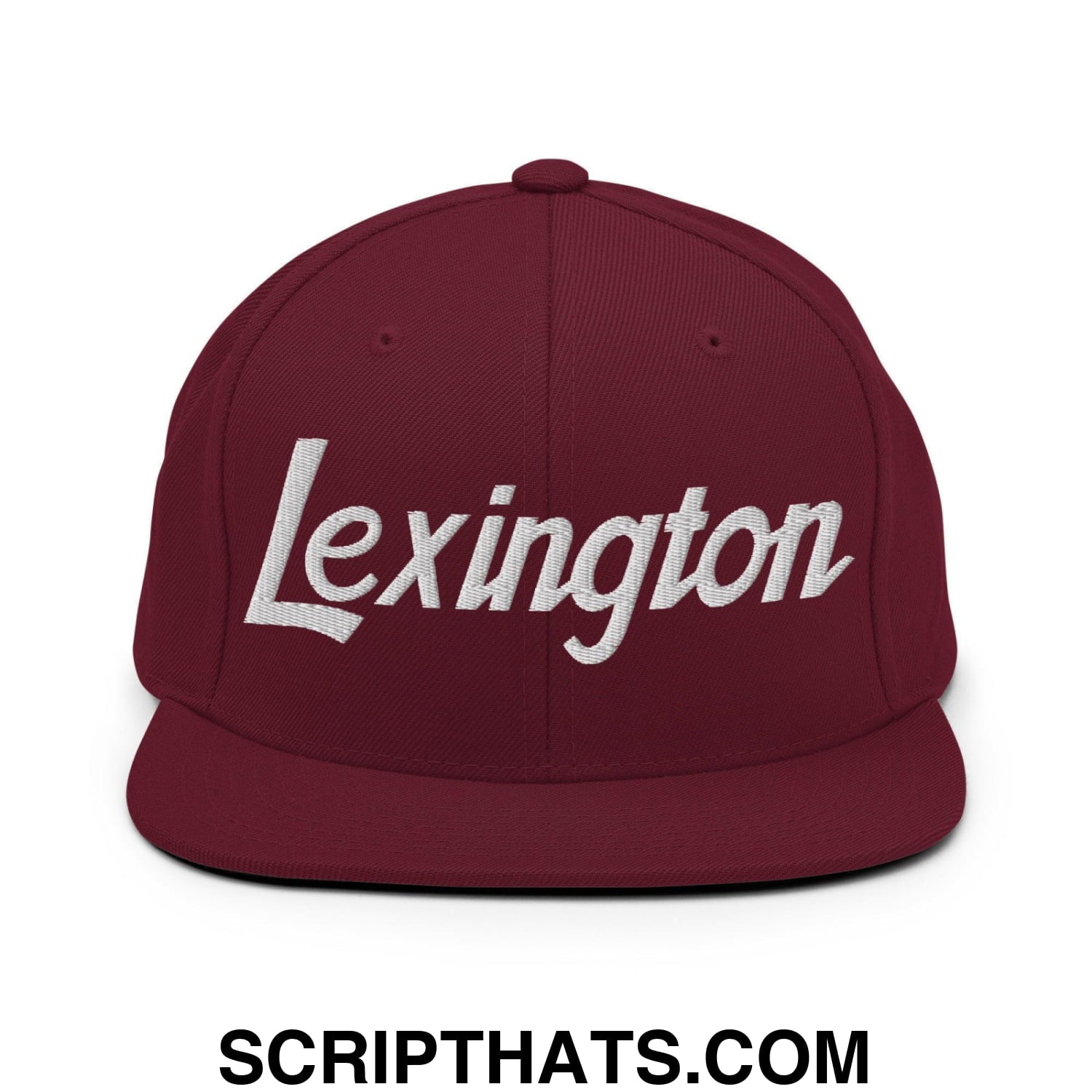 Lexington Script Snapback Hat Maroon