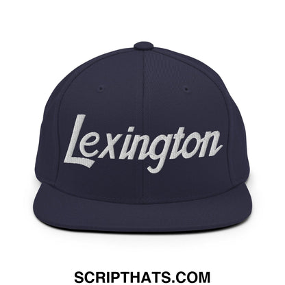 Lexington Script Snapback Hat Navy